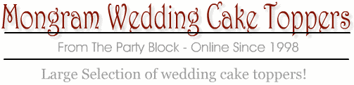 Monogram Wedding Cake Tops